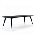 Czarny prostokątny stół 180 × 90 × 75 cm z blatem MDF